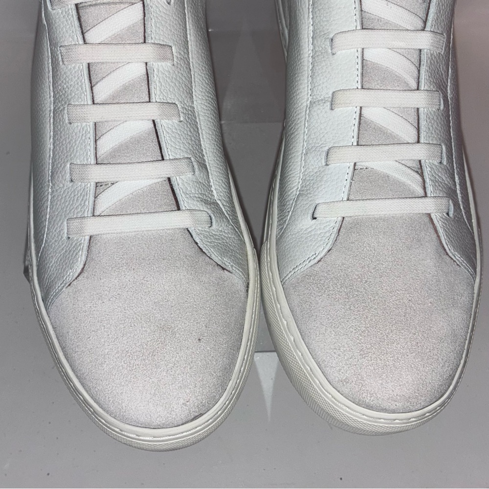 Allen Edmonds White Fisher Mix Leather Sneakers Sz 12 - Picture 7 of 10